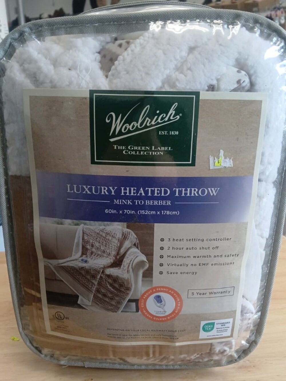 Woolrich Luxury Heated Throw-O